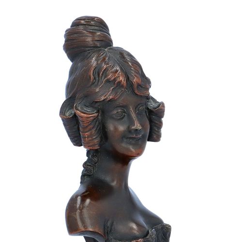 Art Nouveau Bronze Bust image-3