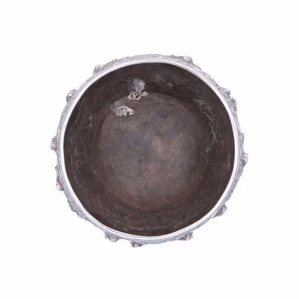 19th Century Burmese Silver Thabeik Bowl