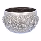 19th Century Burmese Silver Thabeik Bowl