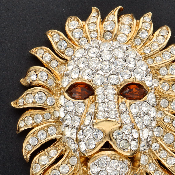 Attwood and Sawyer Vintage Gold Plated Lions Head Brooch