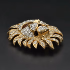 Attwood and Sawyer Vintage Gold Plated Lions Head Brooch