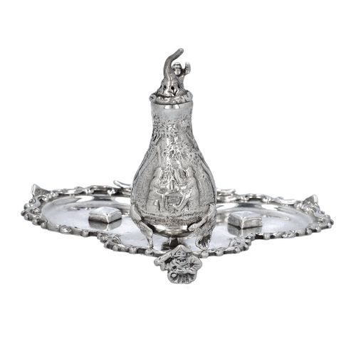 Victorian Three Piece Silver Cruet on Stand image-4