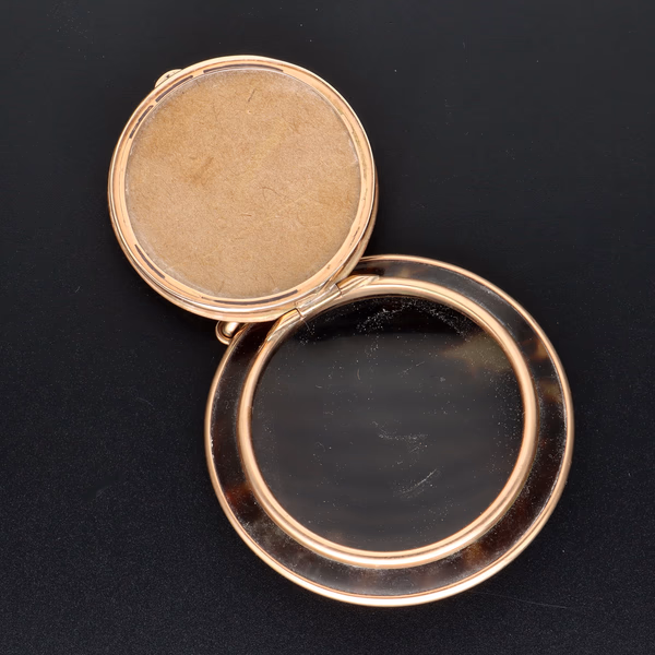 9ct Rose Gold Tortoiseshell Compact