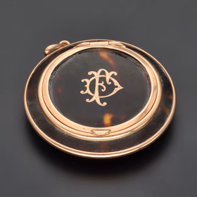 9ct Rose Gold Tortoiseshell Compact