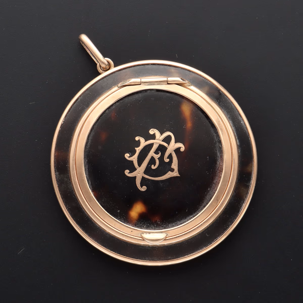 9ct Rose Gold Tortoiseshell Compact