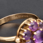 9ct Gold Amethyst Cluster Ring