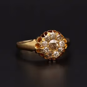18ct Gold Champagne Diamond Ring