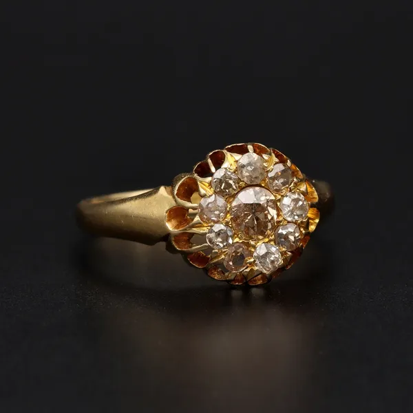 18ct Gold Champagne Diamond Ring
