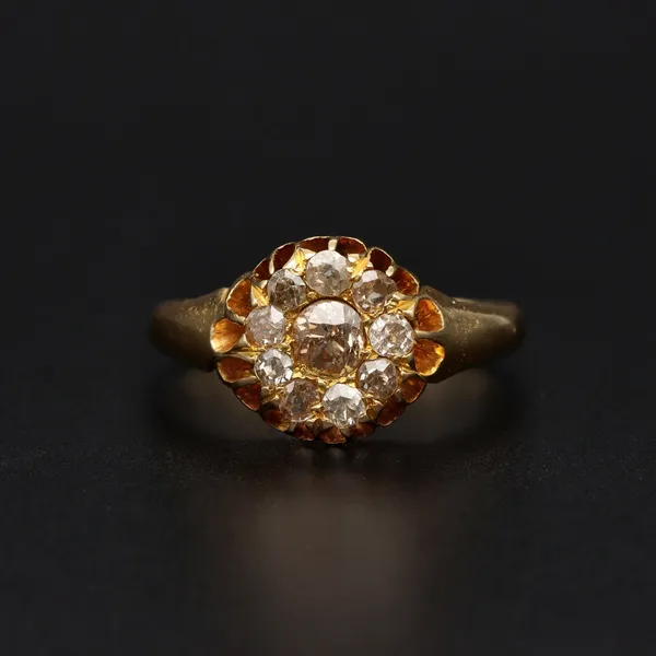 18ct Gold Champagne Diamond Ring
