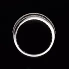 18ct White Gold Black and White Diamond Band Ring