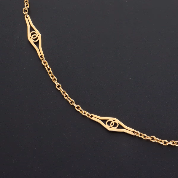 18ct Yellow Gold Linked Connector Necklace