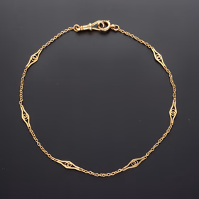18ct Yellow Gold Linked Connector Necklace