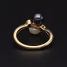 Gold Diamond & Cultured Pearl Ring