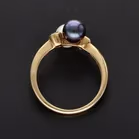 Gold Diamond & Cultured Pearl Ring