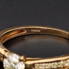 9ct Yellow Gold Brilliant Cut Diamond Ring