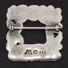 Danish Sterling Silver Fawn and Squirrel Brooch