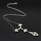 Platinum Art Deco Old Cut Diamond Necklace