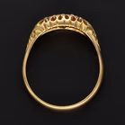 Heavy Antique 18ct Gold Old Cut Diamond Cluster Ring