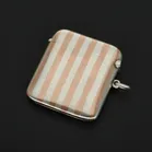 George V Silver Striped Vesta Case