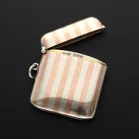 George V Silver Striped Vesta Case