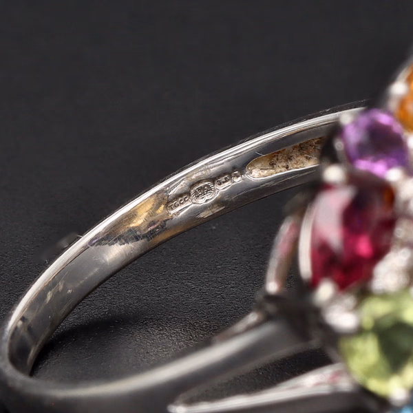 9ct Gold Citrine Topaz Amethyst Peridot Ring