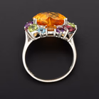 9ct Gold Citrine Topaz Amethyst Peridot Ring