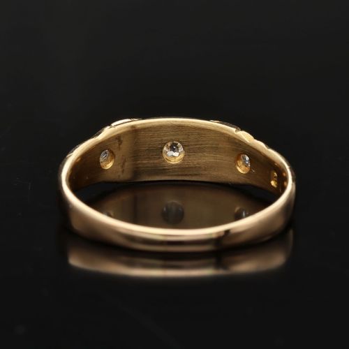 Victorian 18ct Gold Old Cut Diamond Ring image-5