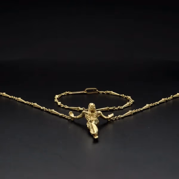 Salvador Dali 18ct Yellow Gold Necklace & Bracelet Set