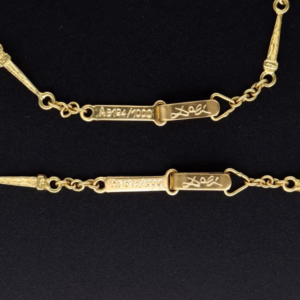 Salvador Dali 18ct Yellow Gold Necklace & Bracelet Set