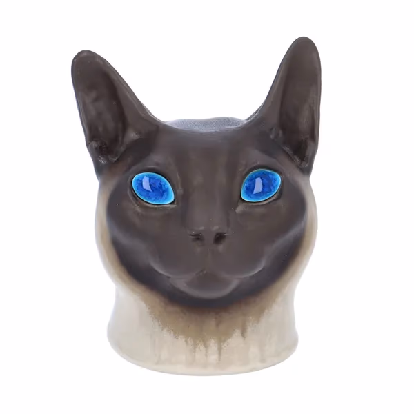 Unusual Royal Copenhagen Aluminia Faience Cat Head.
