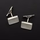 Boxed Vintage Georg Jensen Silver Cufflink and Tie Bar Set