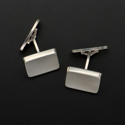 Boxed Vintage Georg Jensen Silver Cufflink and Tie Bar Set image-4