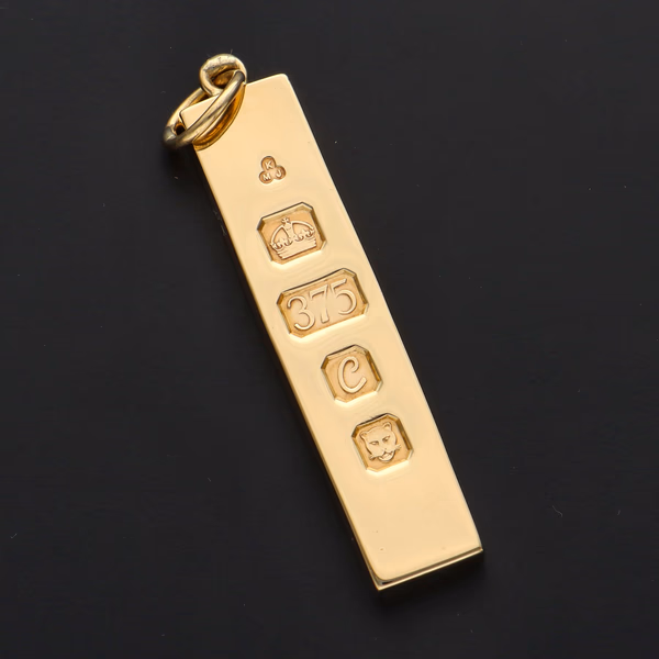 9ct Gold Ingot Pendant