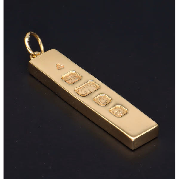 9ct Gold Ingot Pendant