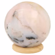 Roze opaal bol 43mm - 360° presentation