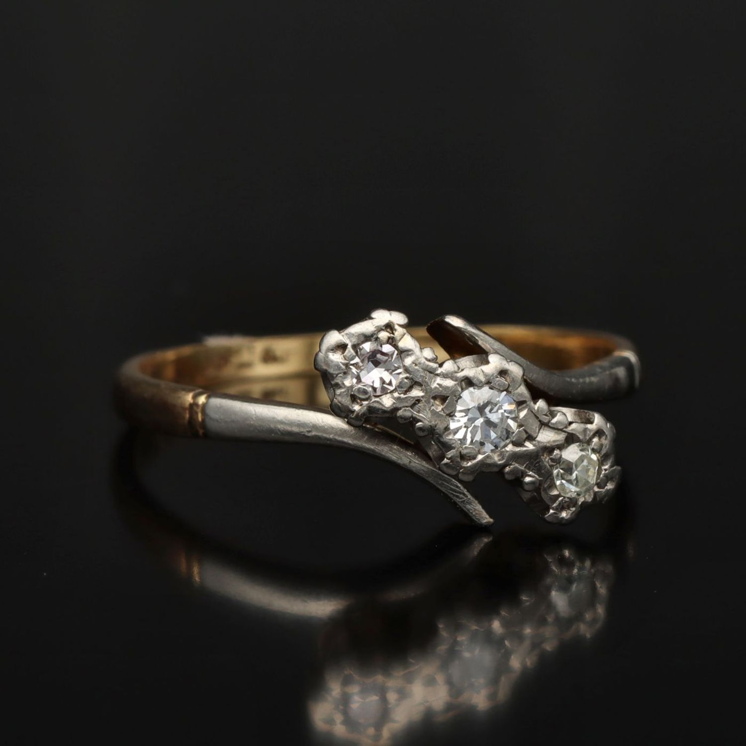 Antique 18ct gold and online platinum diamond ring