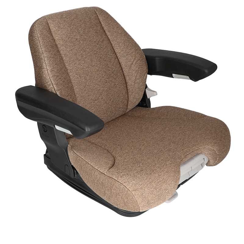 Seat Assembly Air Suspension Grammer Style Fabric Brown Fits Massey Ferguson Fits John Deere 7779