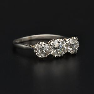 Platinum Three Stone Diamond Ring