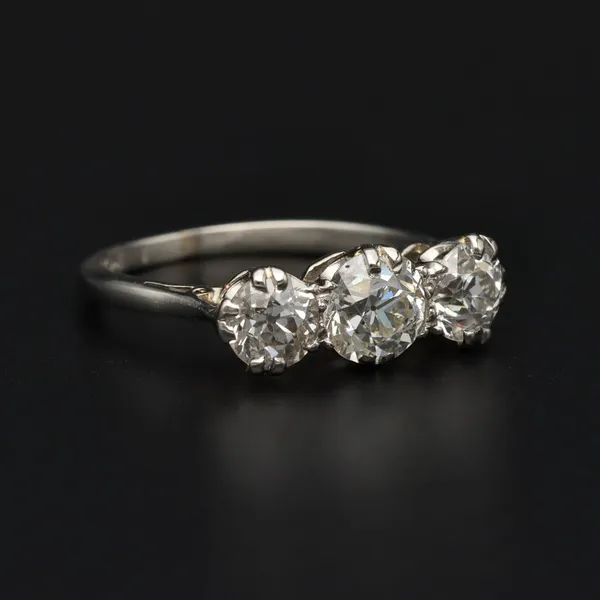 Platinum Three Stone Diamond Ring