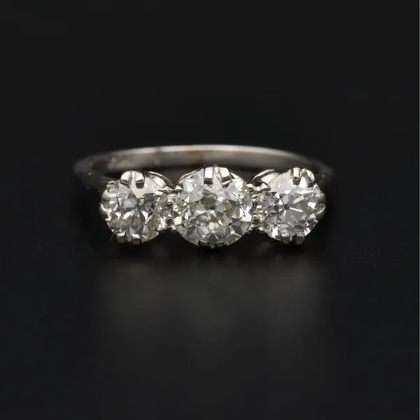 Platinum Three Stone Diamond Ring