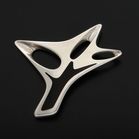 Georg Jensen Silver and Black Enamel Brooch