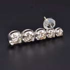 18ct White Gold Drop Earrings With Graduated Diamonds