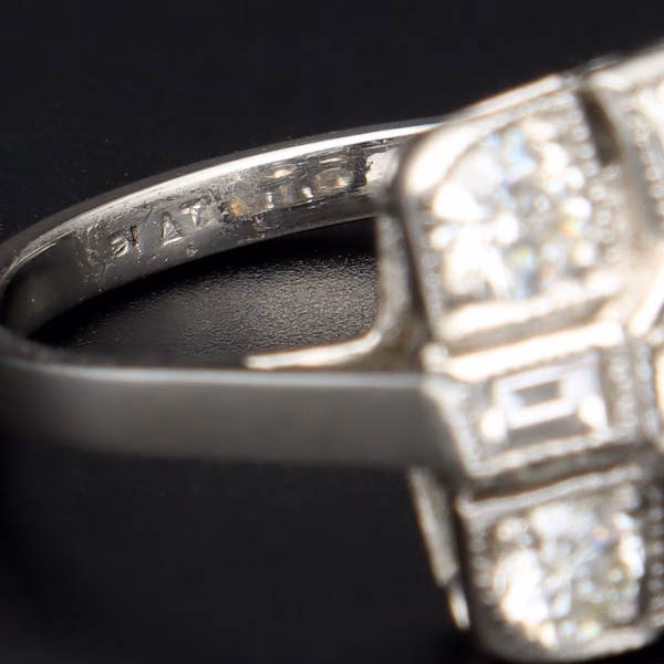 Art Deco Style Platinum Diamond Ring
