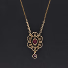 18ct Gold Ruby and Diamond Necklace
