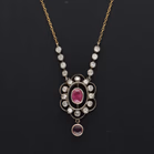 18ct Gold Ruby and Diamond Necklace