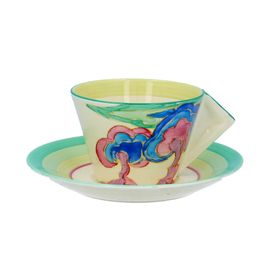 Clarice Cliff Oasis Conical Cup and Saucer