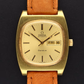 Omega Gold Plated Automatic Day Date Wristwatch