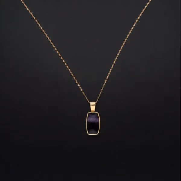 9ct Gold Blue John Pendant