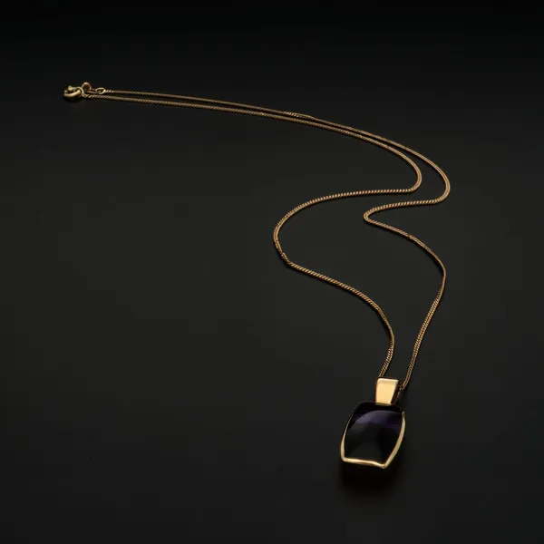 9ct Gold Blue John Pendant