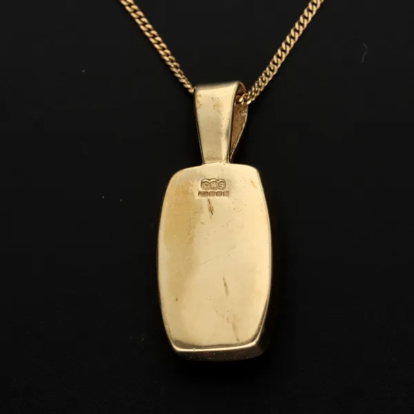 9ct Gold Blue John Pendant